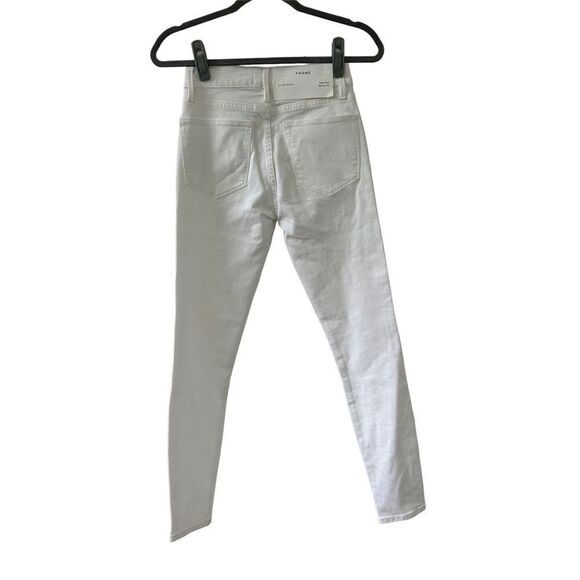 Frame Denim Le High Skinny Jeans Women’s White Size 24 - Picture 4 of 9